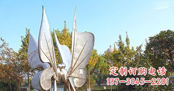 泉州英伦风格精致不锈钢抽象蝴蝶雕塑