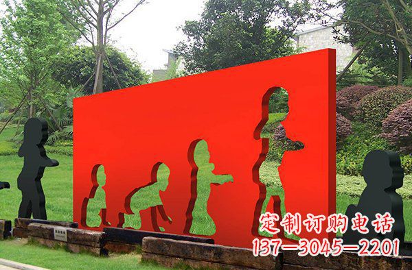 泉州公园不锈钢抽象小孩景观雕塑