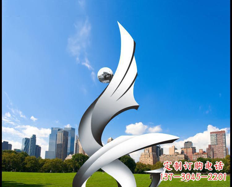 泉州公园不锈钢创意凤凰雕塑