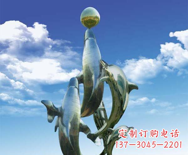泉州有定制|不锈钢|大型海豚雕塑
