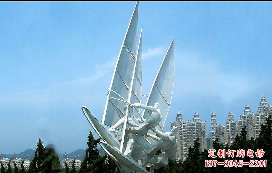 泉州不锈钢帆船比赛雕塑