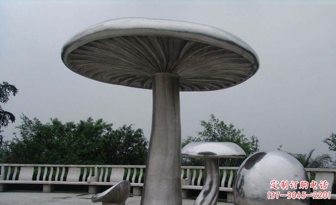 泉州特色不锈钢凉亭雕塑