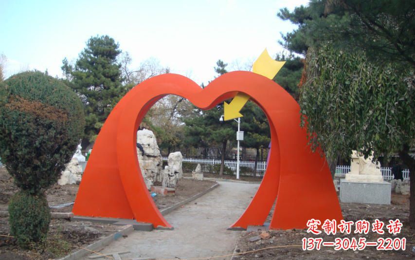 泉州公园不锈钢拱门雕塑