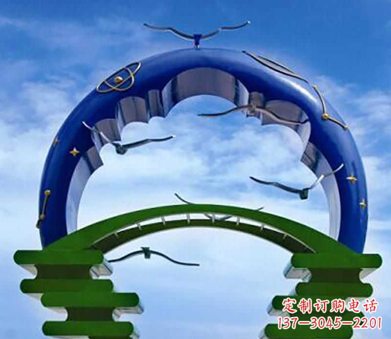泉州公园不锈钢拱门景观雕塑