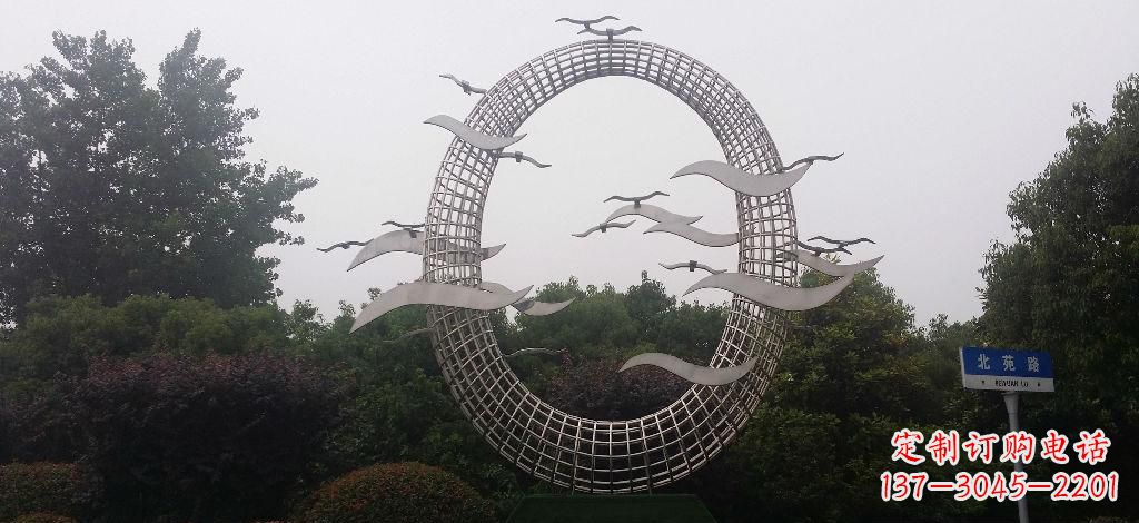 泉州优雅风采,质感之美,赏心悦目的不锈钢海鸥雕塑