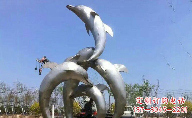 泉州品质精美的不锈钢海豚雕塑