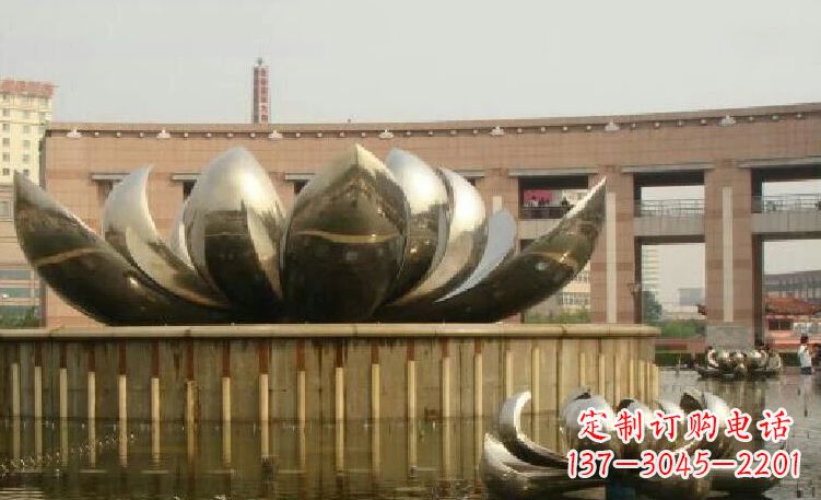 泉州廊中领雕塑优质的不锈钢荷花雕塑