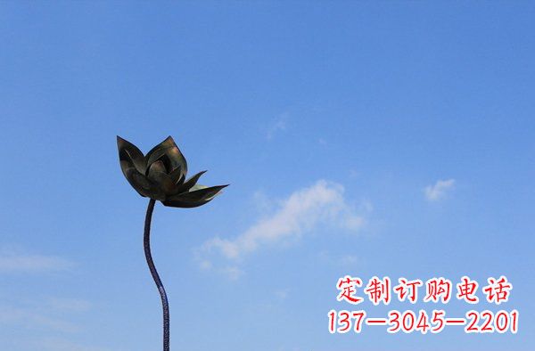 泉州公园不锈钢荷花雕塑