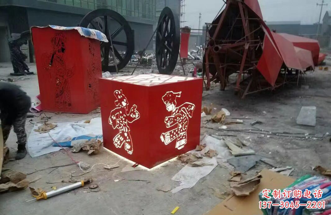 泉州高品质不锈钢皮影戏人物雕塑