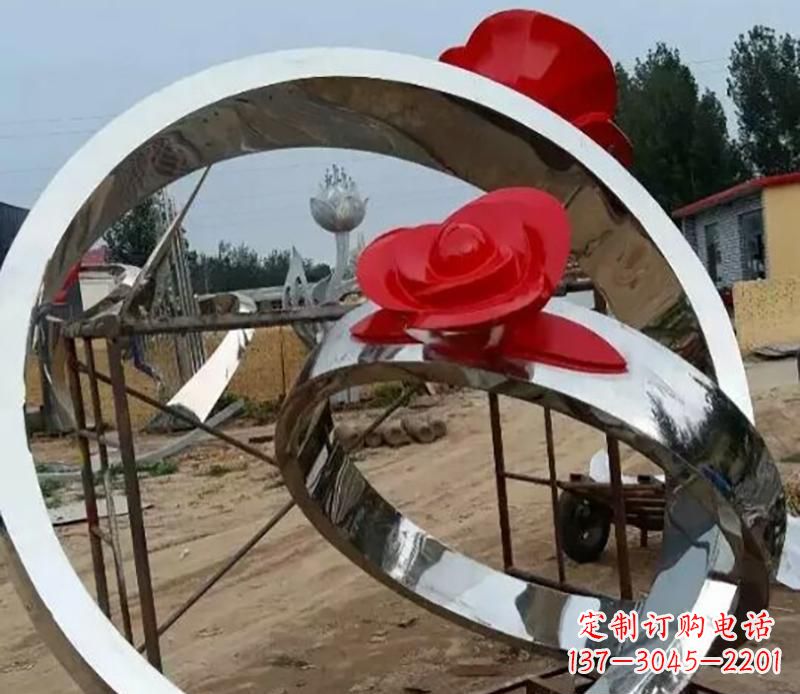 泉州精致的不锈钢戒指雕塑