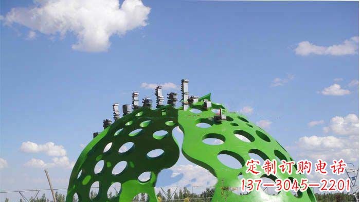 泉州公园不锈钢镂空半圆拱门雕塑