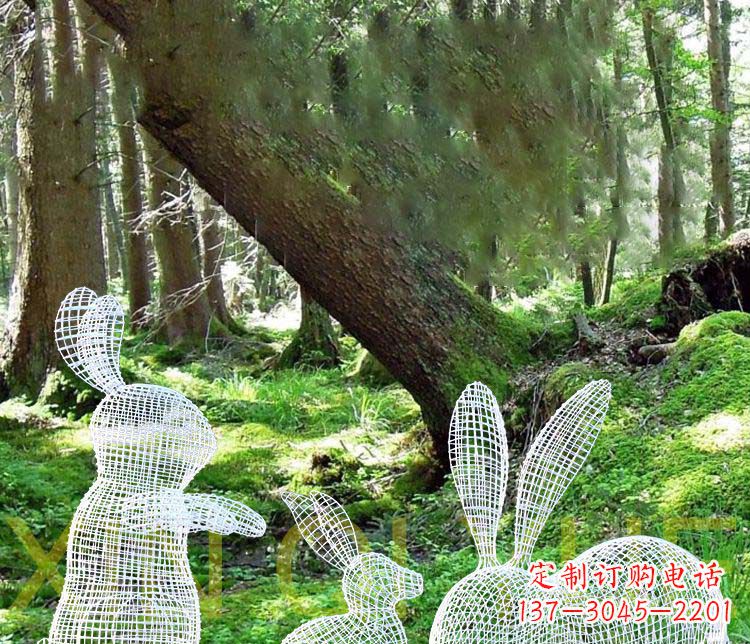 泉州精美兔子雕塑,点缀你的公园