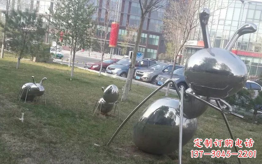 泉州中领雕塑—不锈钢蚂蚁雕塑