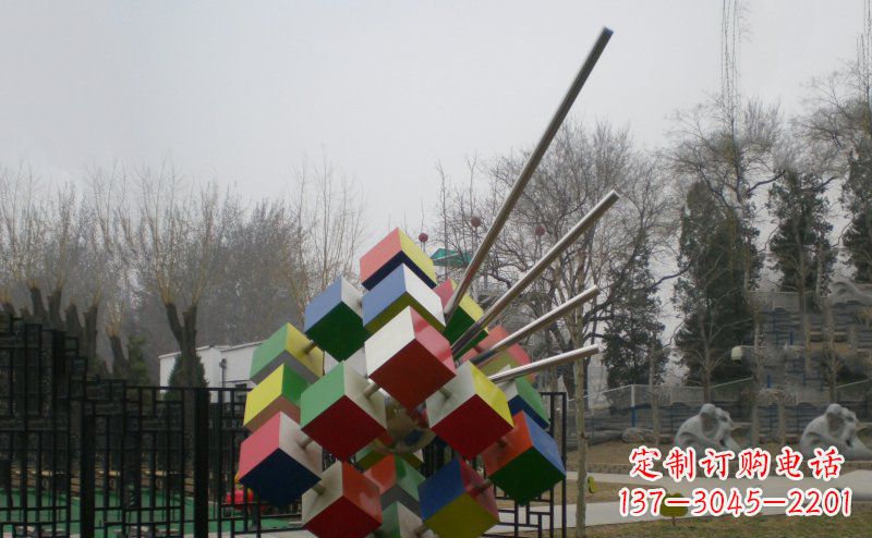 泉州不锈钢魔方雕塑,玩转您的公园