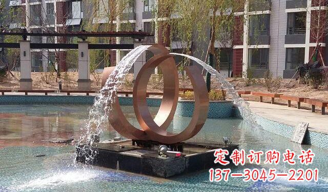 泉州高贵典雅的不锈钢喷泉雕塑