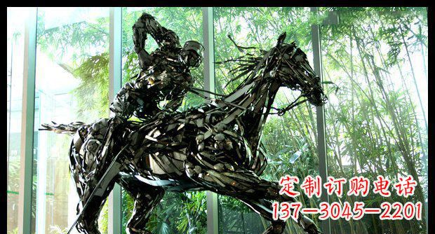 泉州高品质不锈钢骑马雕塑