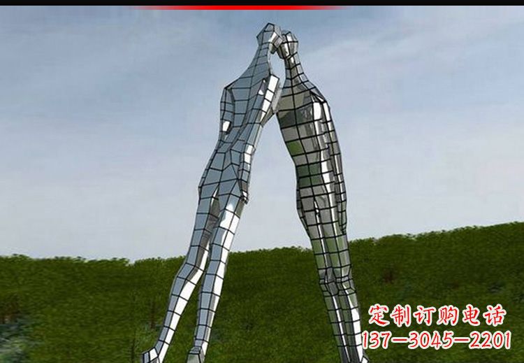 泉州爱的无限,不锈钢情侣人物雕塑