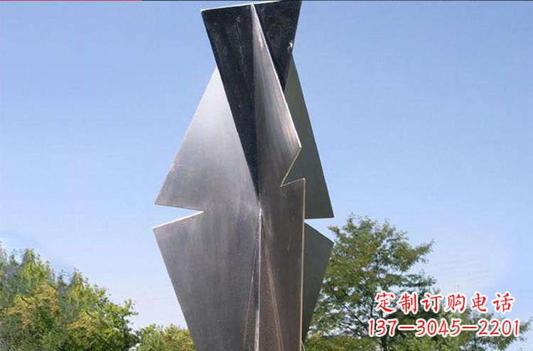 泉州不锈钢树叶雕塑更新公园景观