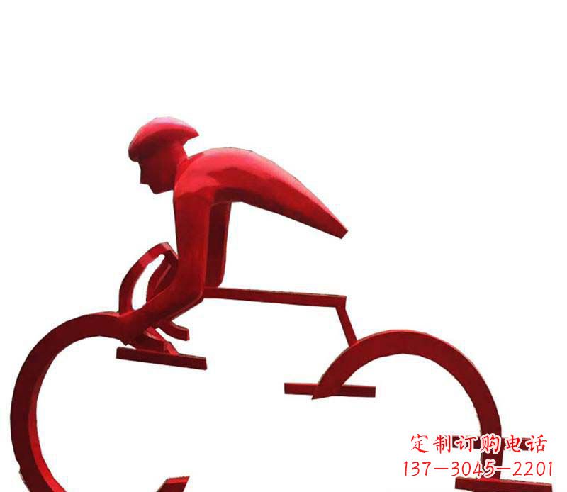 泉州公园主题不锈钢自行车雕塑