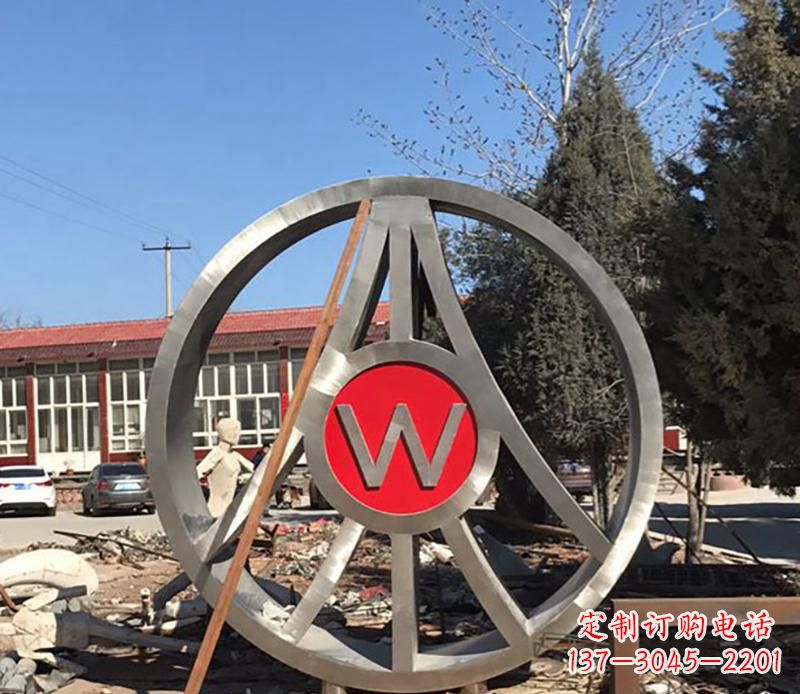 泉州精美的不锈钢圆球字母景观雕塑