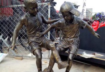 泉州闪耀运动，创意足球铜雕