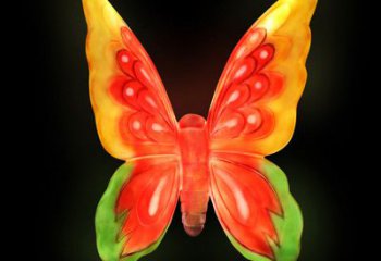 泉州艺术雕塑大号黄色发光蝴蝶