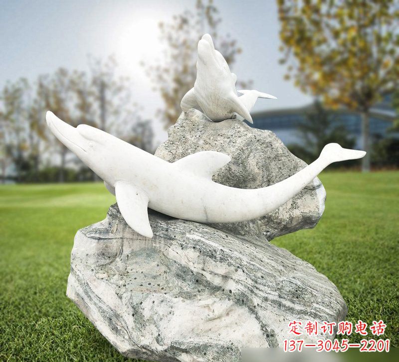 泉州中领雕塑设计之海豚石雕