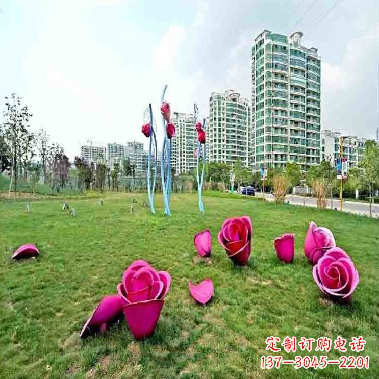 泉州中领雕塑不锈钢玫瑰雕塑