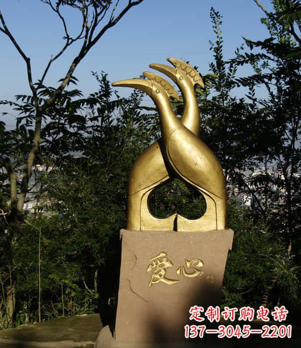 泉州新中式装饰铜雕 孔雀景观雕塑