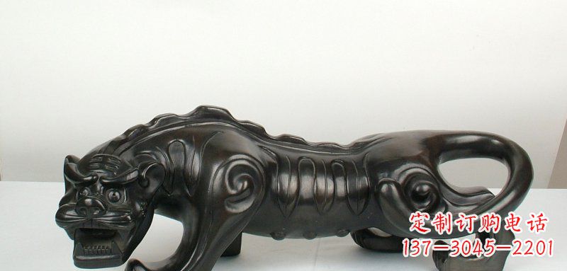 泉州公园抽象老虎动物雕塑