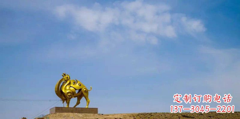 泉州公园抽象骆驼景观铜雕