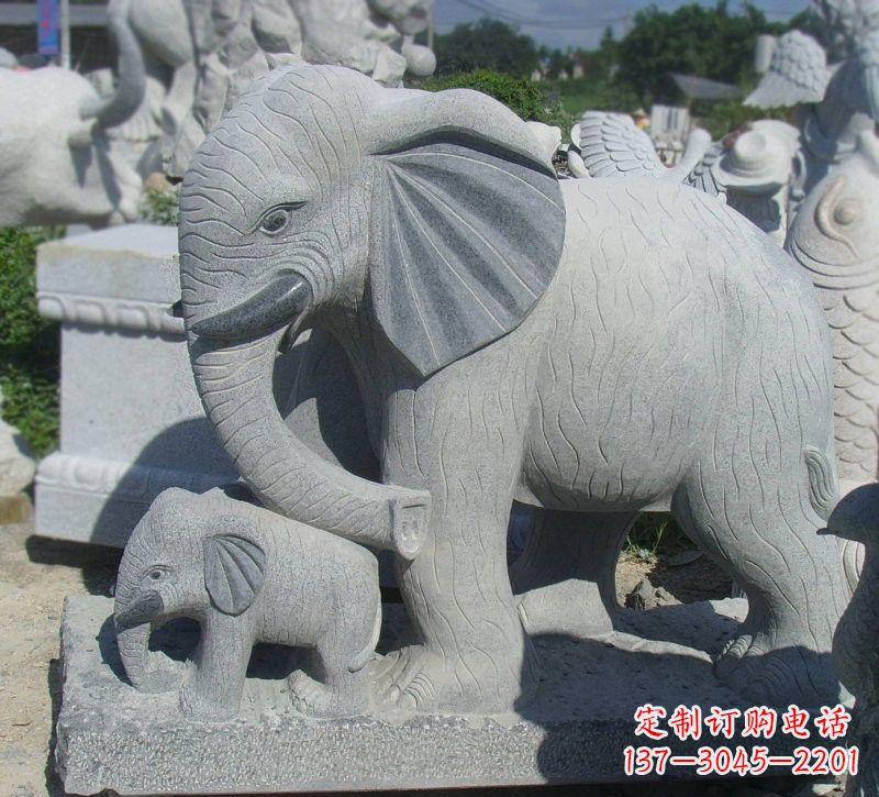 泉州公园大理石大象雕塑