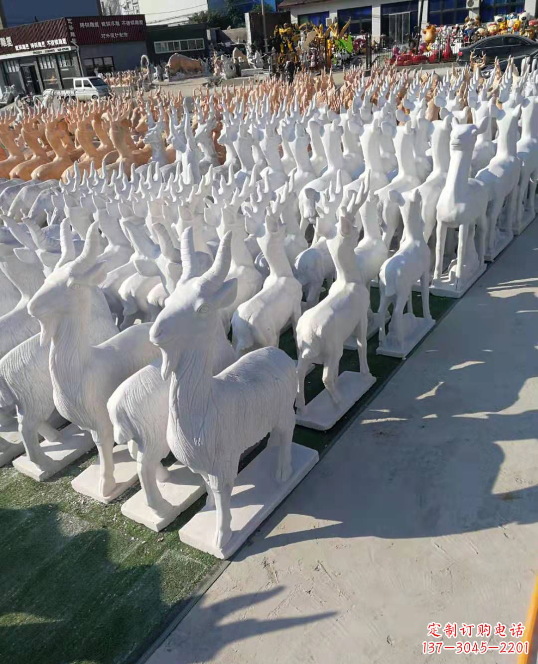 泉州公园大理石动物羊雕塑