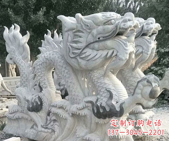 泉州公园大理石生肖龙景观石雕