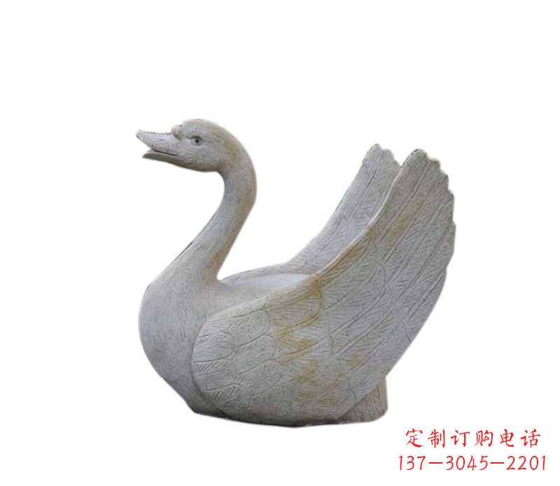 泉州公园大理石天鹅喷泉景观石雕