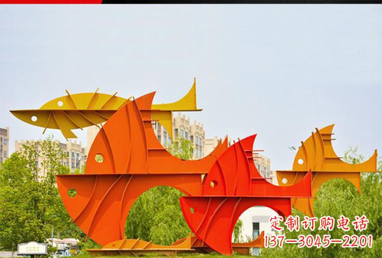 泉州大型不锈钢鲤鱼雕塑