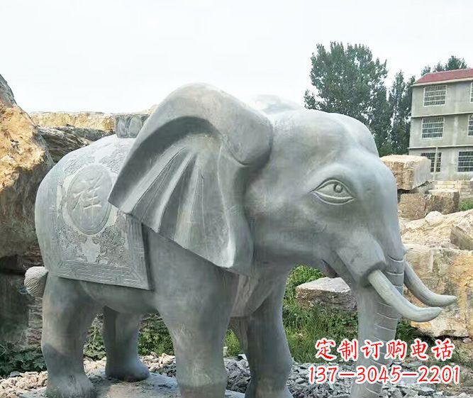 泉州公园动物仿古大象石雕