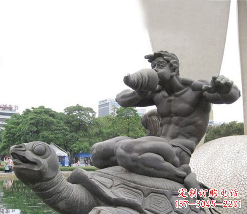 泉州海龟雕塑,漫步沙滩时的自然之美