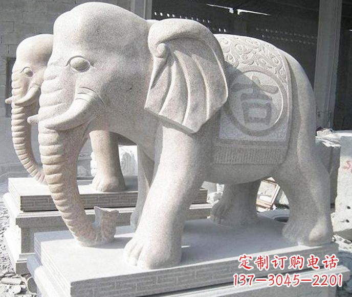 泉州公园动物吉祥大象石雕 (2)