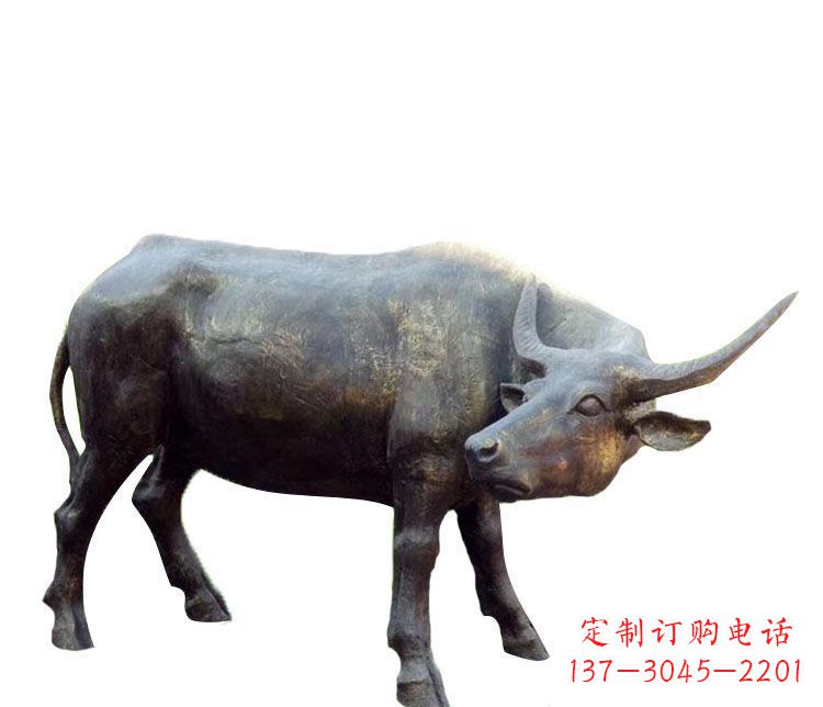 泉州公园动物水牛铜雕