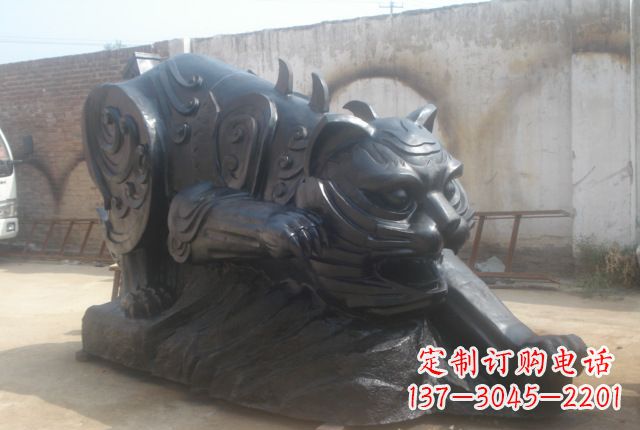 泉州公园动物铜雕老虎
