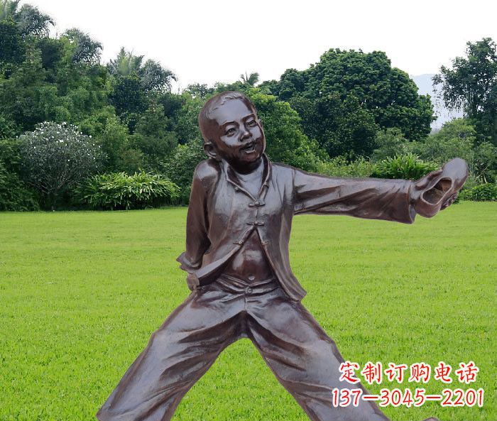 泉州优雅动人的儿童铜雕