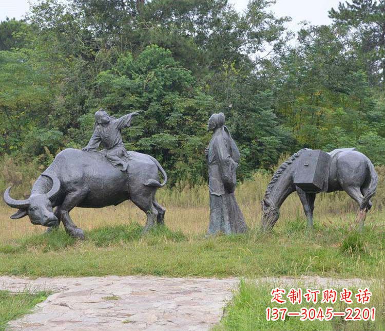 泉州杜牧小品铜雕精致雕刻,传递出朴实之美