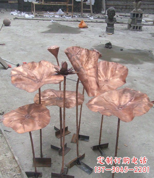 泉州中领雕塑荷花锻铜雕塑