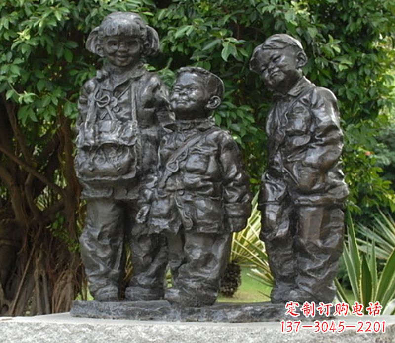 泉州中领雕塑可爱儿童铜雕欣赏