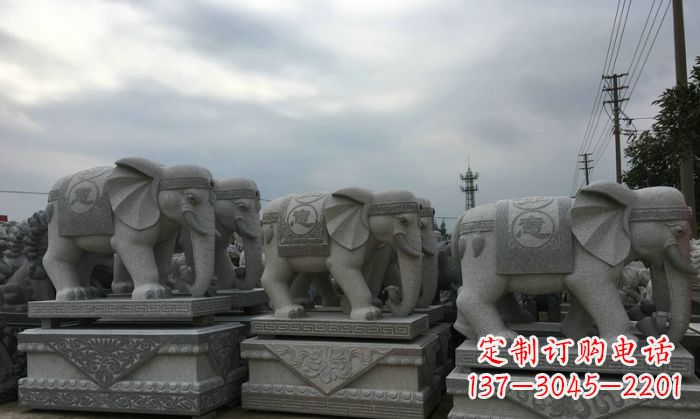 泉州公园仿古大象动物石雕