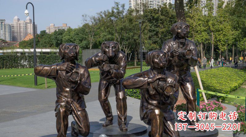 泉州公园装饰雕塑——可爱活泼的狗雕塑