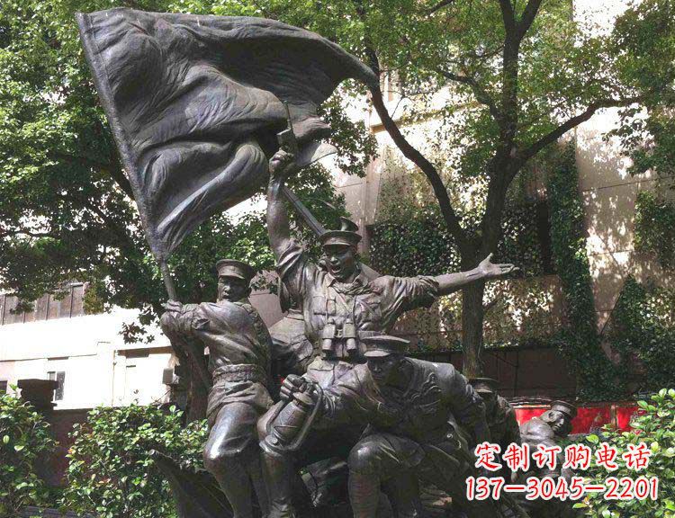 泉州中领雕塑纪念红军战斗的铜雕塑