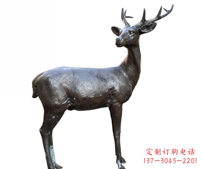泉州铜雕回头鹿动物雕塑