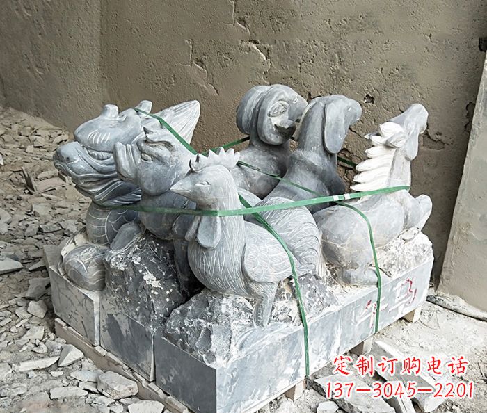 泉州公园景观大理石12生肖石雕 (2)